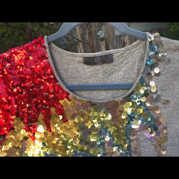 McQ by Alexander Gray Sequin T-shirt Dress - Picture 6 of 6